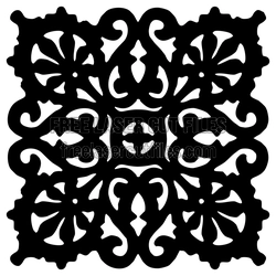 Ornamental Floral Pattern Template, Ready to Cut