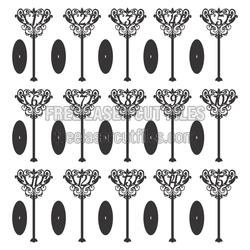 Ornate Table Numbers 1-15, Ready to Cut Laser File