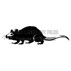 Running Rat Silhouette Laser Cut File, Ready to Cut