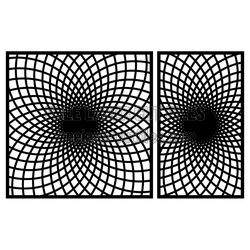 Abstract Geometric Panel Screen Pattern Ready to Cut