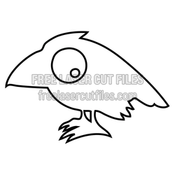 Flying Owl Laser Cut File, Ready to Cut Bird Silhouette