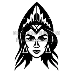 Greek Mythology Goddess Face Clipart Laser Cut Template