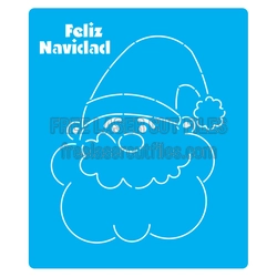 Happy Santa Christmas Stencil Design, Ready to Cut