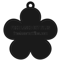 Laser Cut Medal Ornament Template with Hanging Loop