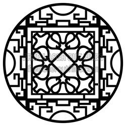 Round Decorative Laser Cut Screen Pattern for Doors and Panels