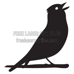 Songbird Silhouette Laser Cut File, Ready to Cut Decor