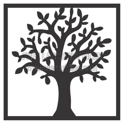 Decorative Tree Silhouette Laser Cut File for DIY Decor