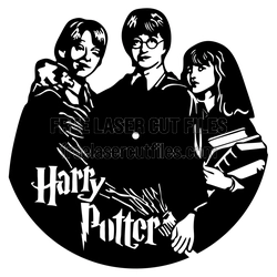 Harry Potter Inspired Round Wall Clock Laser Cut File