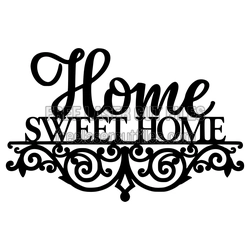 Home Sweet Home Decorative Cut File for DIY Sign