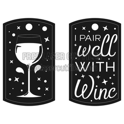 I Pair Well with Wine Laser Cut Sign Design