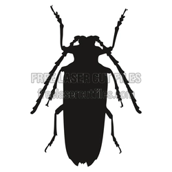 Longhorn Beetle Silhouette Laser Cut File, Ready to Cut