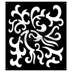 Ornamental Decorative Panel Screen Pattern for Laser Cutting