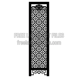 Ornamental Laser Cut Screen Pattern Ready to Cut Panel