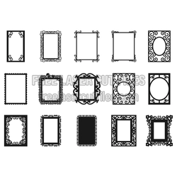 Ornamental Openwork Frame Set, Laser Ready Photo Frames