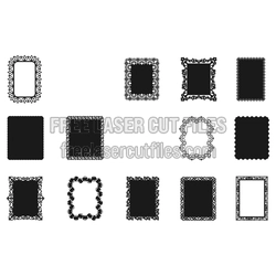 Ornamental Openwork Picture Frame Set, Laser Ready