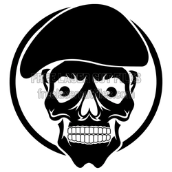 Skull Clipart Circle Design Free Laser Cut File