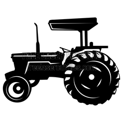 Vintage Tractor Silhouette SVG, Ready to Cut Free Design