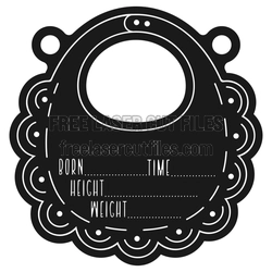 Baby Birth Announcement Frame Laser Cut File