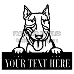 Bull Terrier Custom Name Sign Laser Cut Template