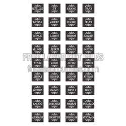 Decorative Calligraphy Alphabet Stamps Laser Cut File Set