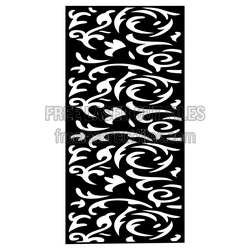 Decorative Swirl Screen Panel Ready to Cut Vector File