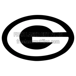 Green Bay Packers Inspired Oval Logo Laser Cut File