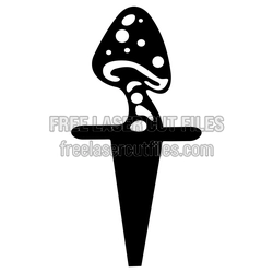 Mushroom Garden Stake Laser Cut File, Ready to Cut