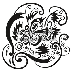 Ornamental Floral Scroll Panel Laser Cut File