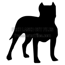 Standing Dog Silhouette Laser Cut File, Ready to Cut