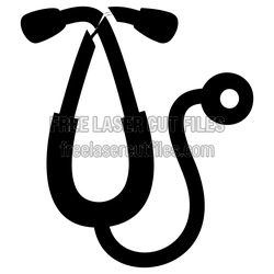 Stethoscope Medical Symbol Laser Cut Clipart Design