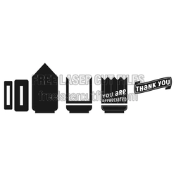 Teacher Gift Card Holder with Thank You Insert, 3mm Laser Cut