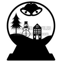 Christmas Snow Globe Laser Cut Ornament File