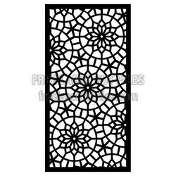 Decorative Floral Panel Pattern, Ready to Cut Laser Design