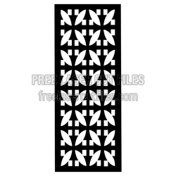Decorative Geometric Door Panel Pattern Ready to Cut