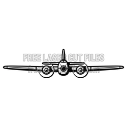 Fighter Aircraft Flight Silhouette Laser Cut Design