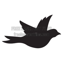 Flying Bird Silhouette Laser Cut File, Ready to Cut