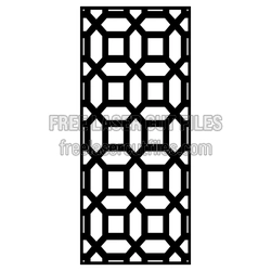 Geometric Decorative Door Screen Panel for Laser Cutting