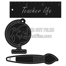 Teacher Life Keychain Laser Cut File – Free Gift Idea