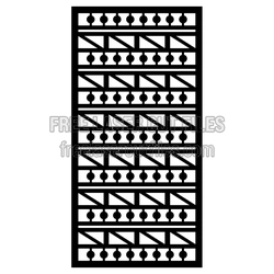 Decorative Geometric Panel Screen, Laser Cut Wall Template