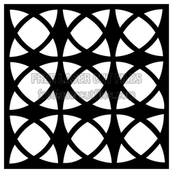 Decorative Lattice Screen Pattern for Laser Cutting