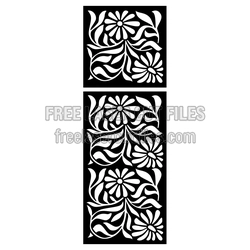 Floral Decorative Panel Pattern for Laser Cutting