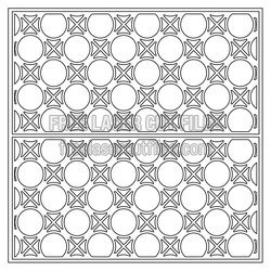 Geometric Circle Pattern Laser Cut Panel, Ready to Cut