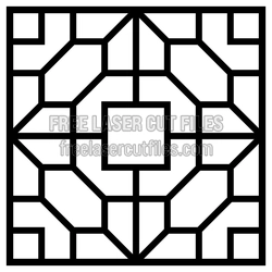 Geometric Decorative Panel Screen Pattern, Laser Ready