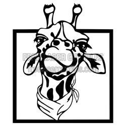 Giraffe Head Portrait Laser Cut File, Ready to Cut