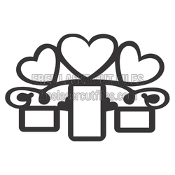 Heart Gift Box Photo Frame SVG Laser Cut Template