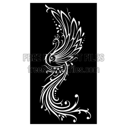 Ornamental Peacock Panel Laser Cut Pattern