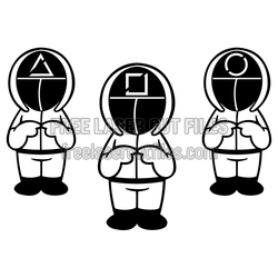 Squid Game Masked Guard Clipart Laser Cut File