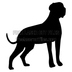 Standing Dog Silhouette Laser Cut File, Ready to Cut