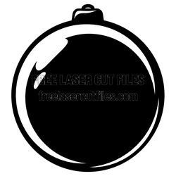 Christmas Bauble Ornament Laser Cut File, Ready to Cut