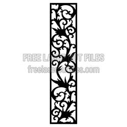 Decorative Floral Panel Laser Cut Pattern, Ready to Cut